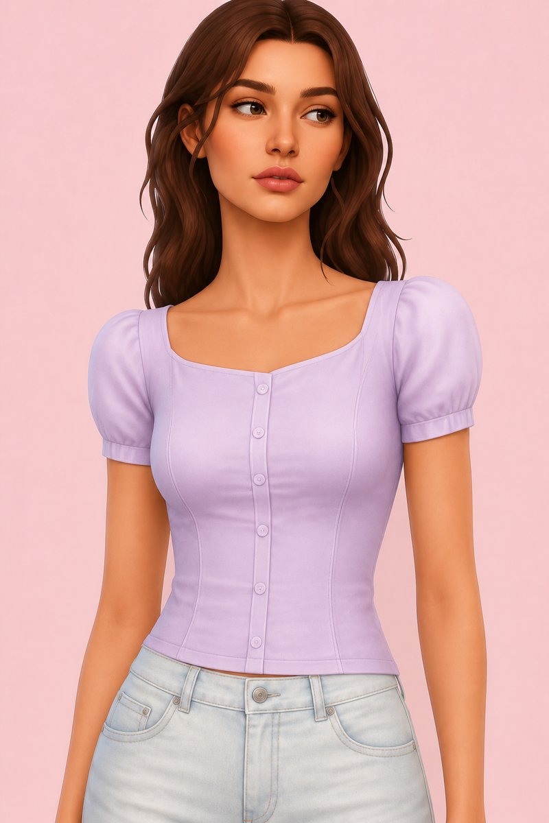 Darling Top custom content (CC) for Sims 4 by miikocc