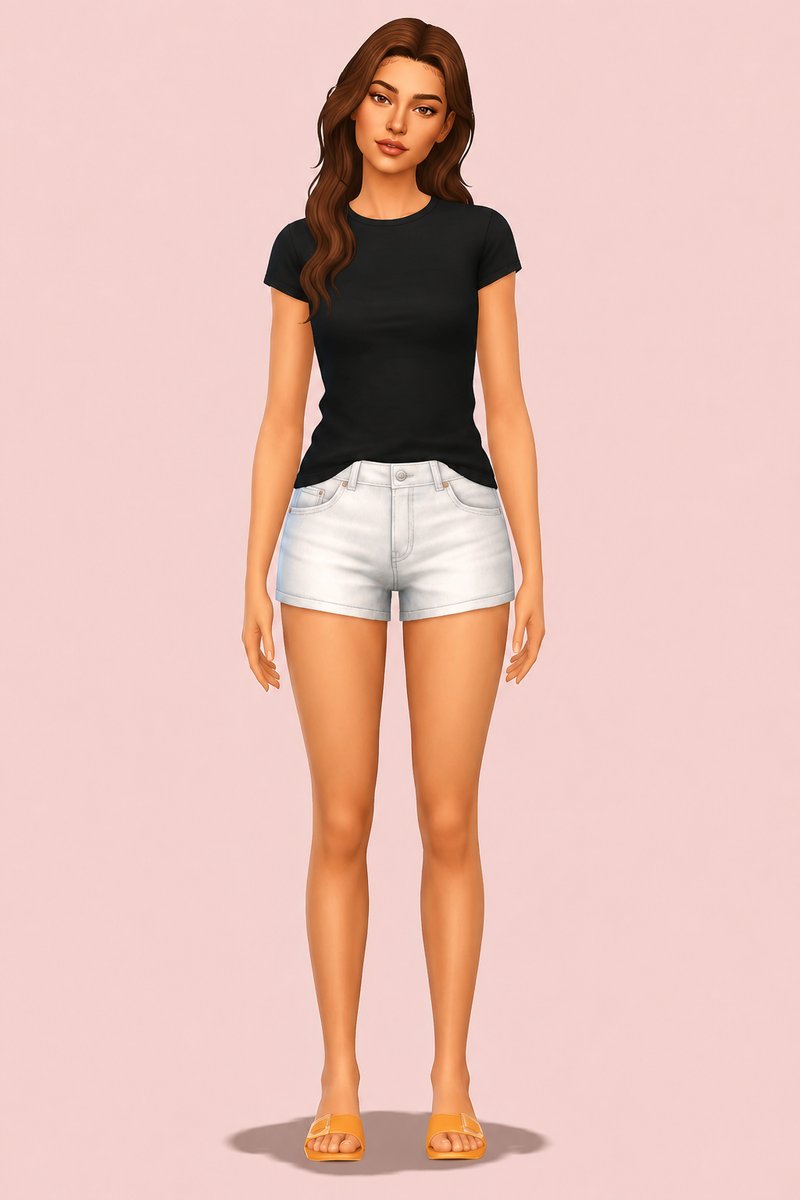 Pew-pew hairline custom content (CC) for Sims 4 by miikocc
