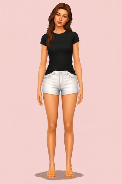 Pew-pew hairline custom content (CC) for Sims 4 by miikocc