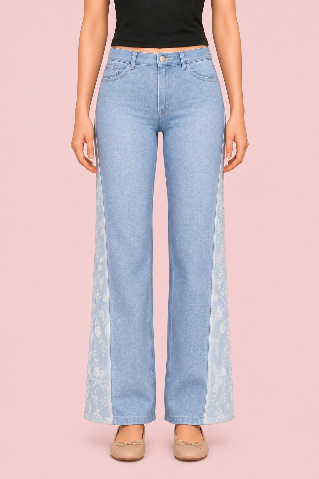 Lace Jeans custom content (CC) for Sims 4 by miikocc