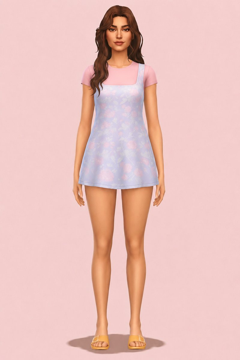 Mini dress + accessory t-shirt custom content (CC) for Sims 4 by miikocc