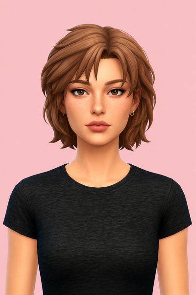 Haruka hair custom content (CC) for Sims 4 by miikocc
