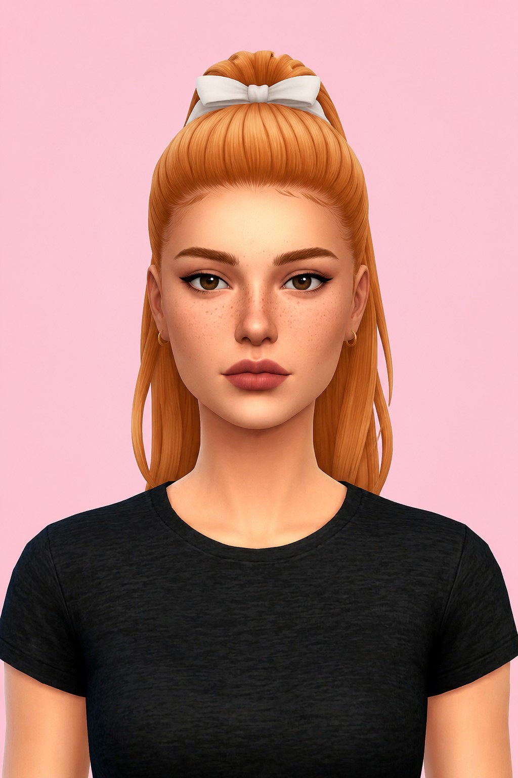 Emma hair version 2 custom content (CC) for Sims 4 by miikocc