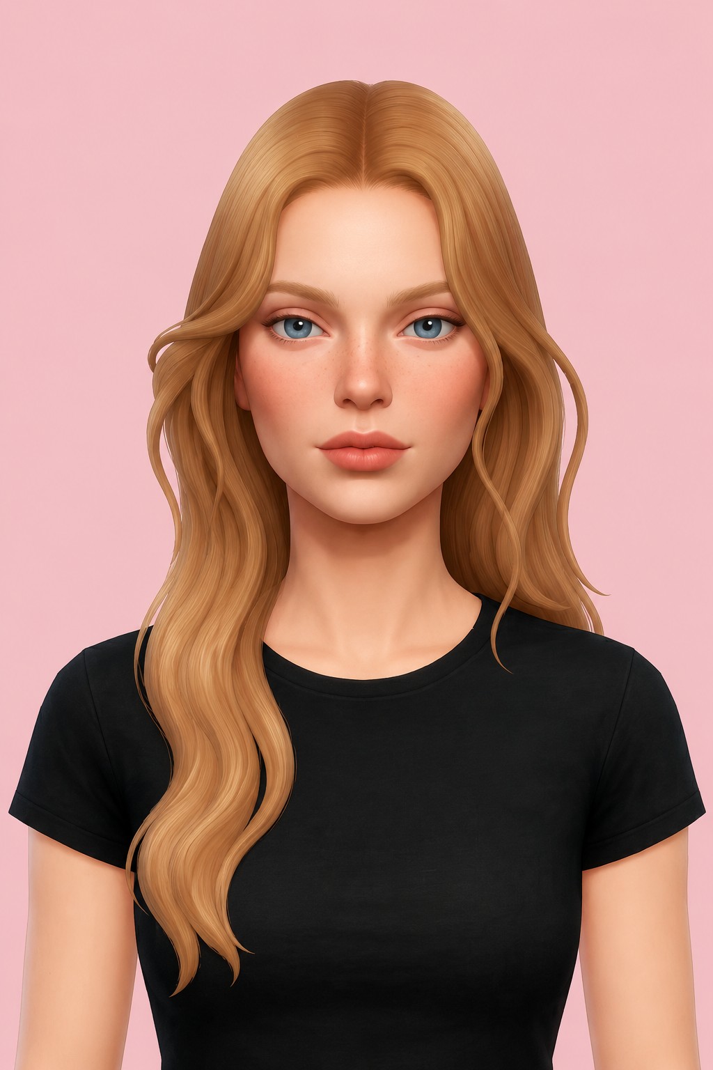Anya hair (two lengths) custom content (CC) for Sims 4 by miikocc