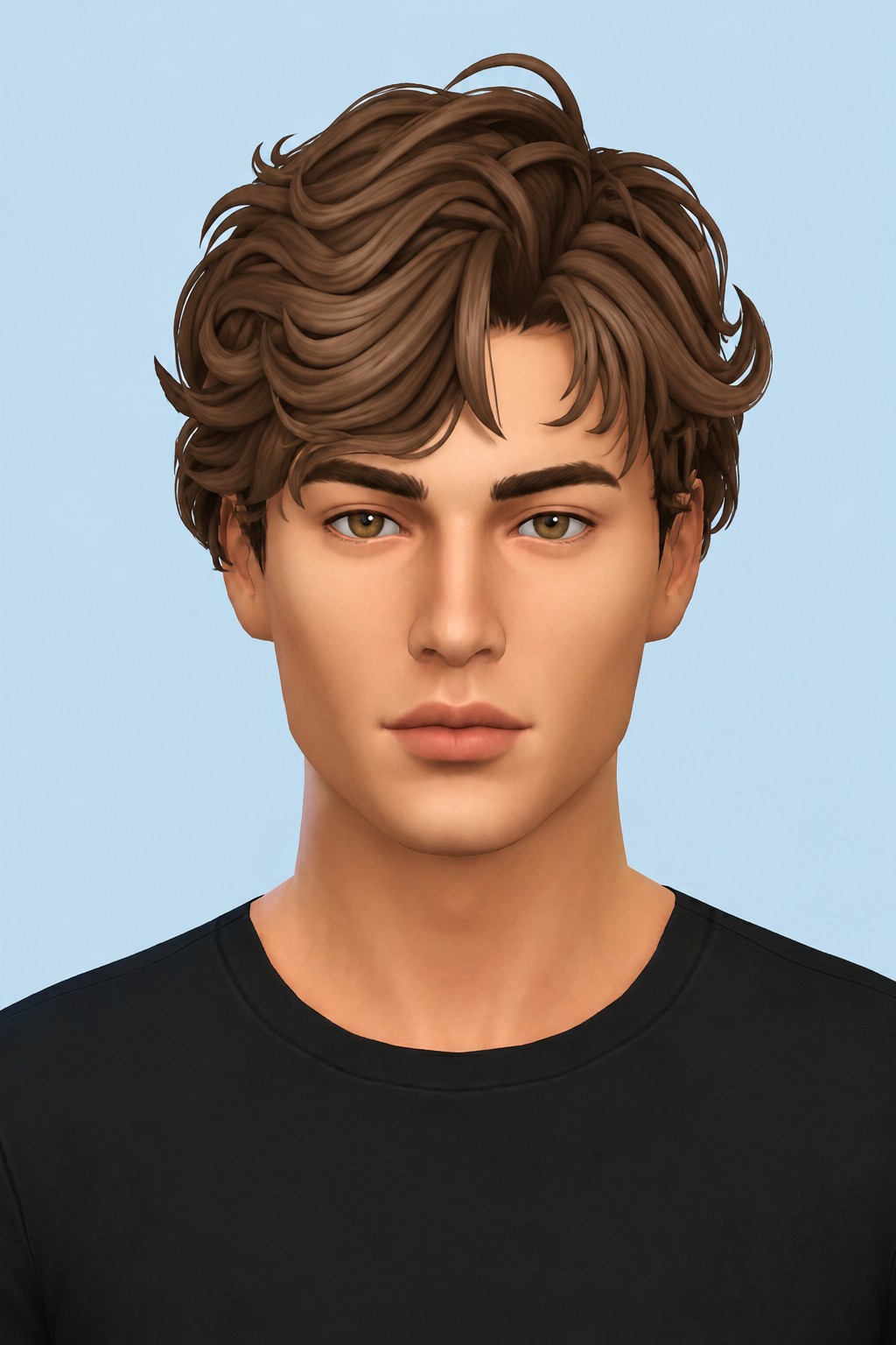 Asher Hair custom content (CC) for Sims 4 by johnnysims