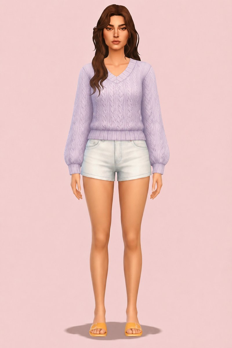 Cozy Knits Sweater custom content (CC) for Sims 4 by miikocc