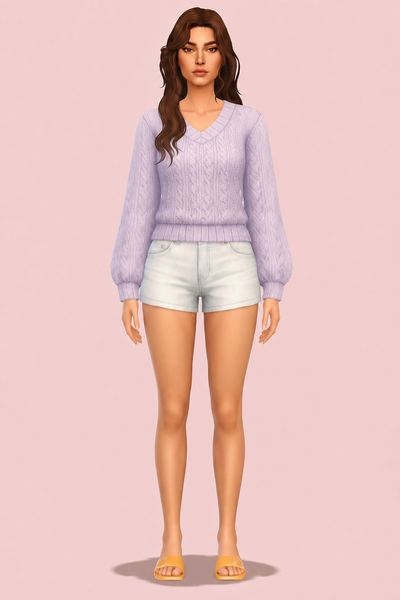 Cozy Knits Sweater custom content (CC) for Sims 4 by miikocc