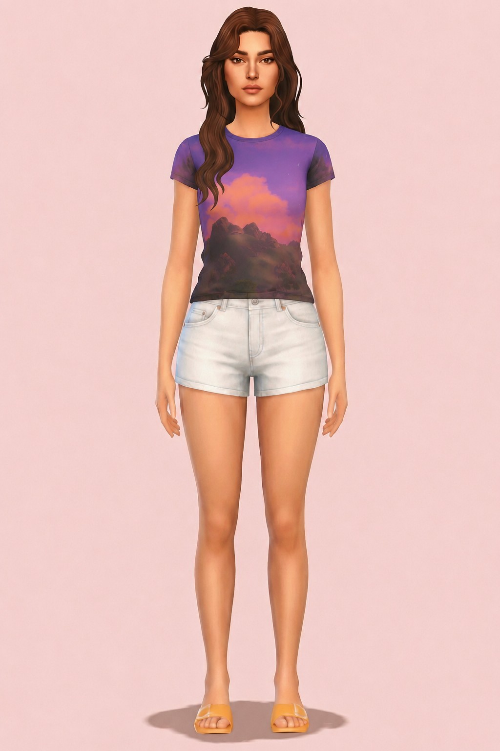 Fluffy clouds (default replacement) custom content (CC) for Sims 4 by miikocc