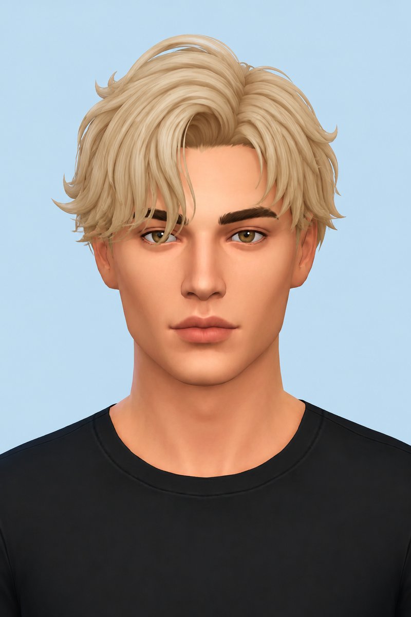 Jude Hair custom content (CC) for Sims 4 by johnnysims