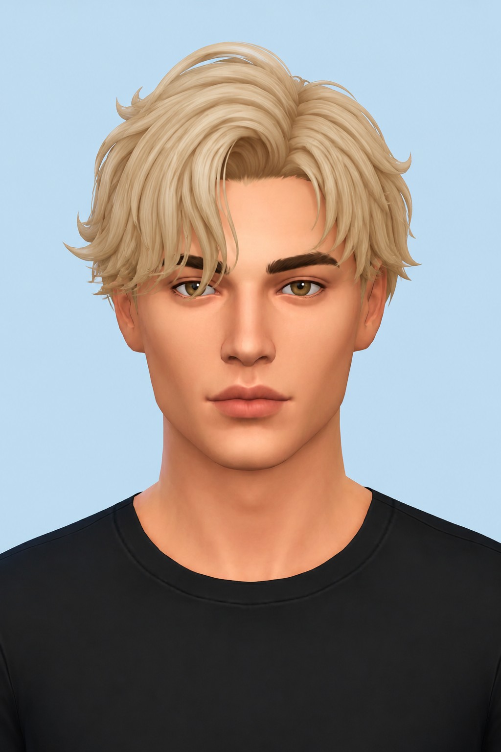 Jude Hair custom content (CC) for Sims 4 by johnnysims
