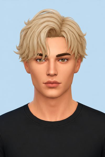 Jude Hair custom content (CC) for Sims 4 by johnnysims