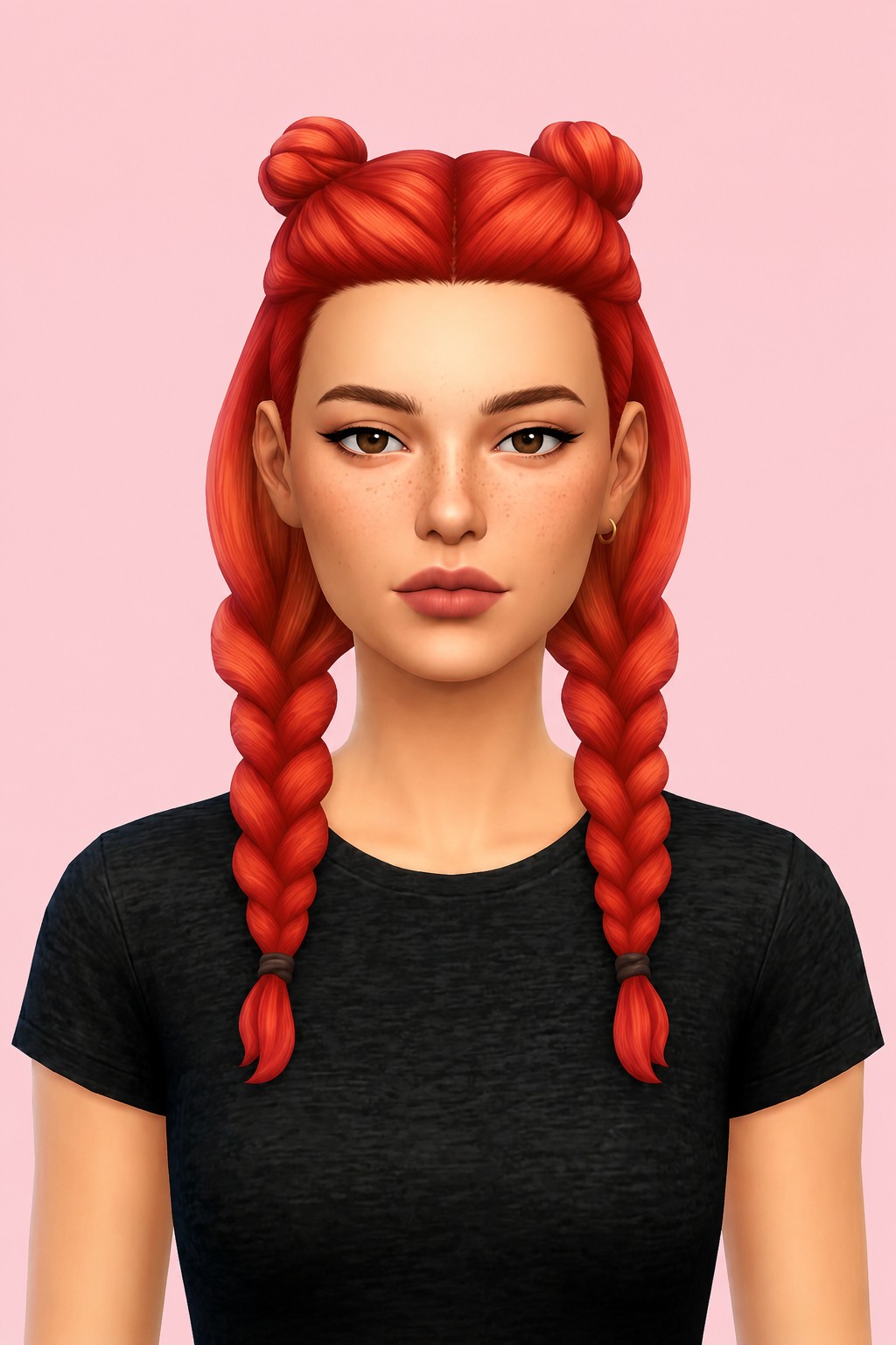 Momo hair custom content (CC) for Sims 4 by miikocc