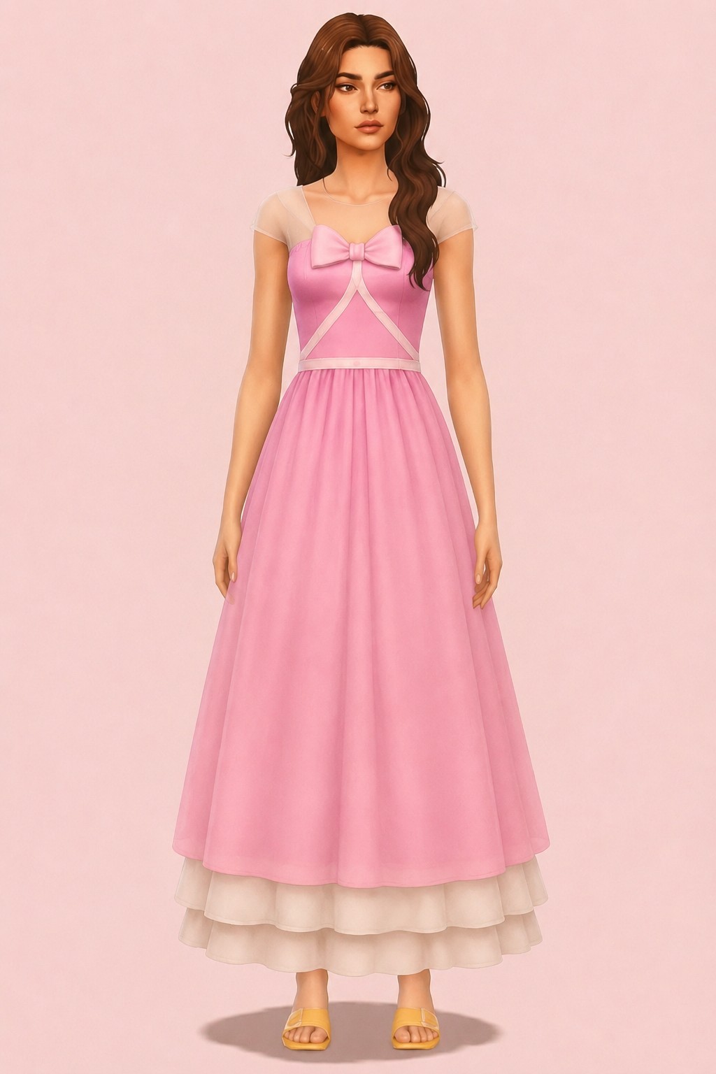 Ella Dress custom content (CC) for Sims 4 by miikocc