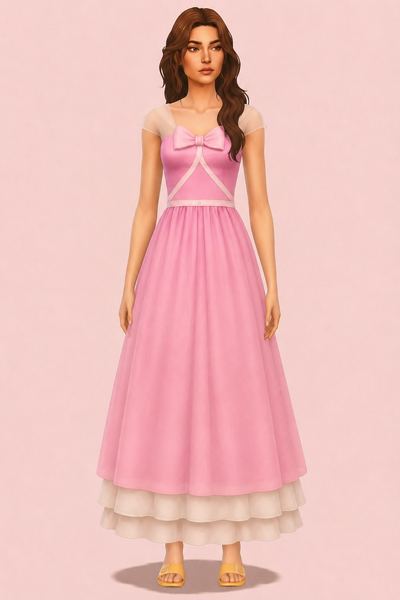 Ella Dress custom content (CC) for Sims 4 by miikocc