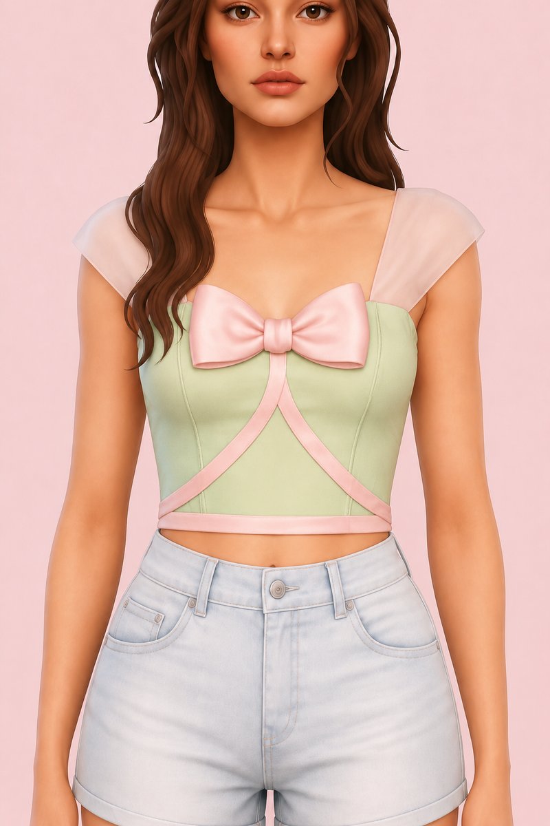 Ella Top custom content (CC) for Sims 4 by miikocc