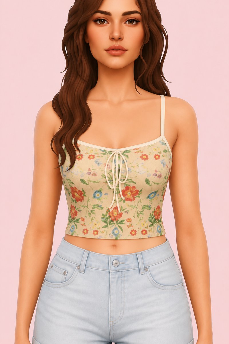 Redouté top custom content (CC) for Sims 4 by miikocc