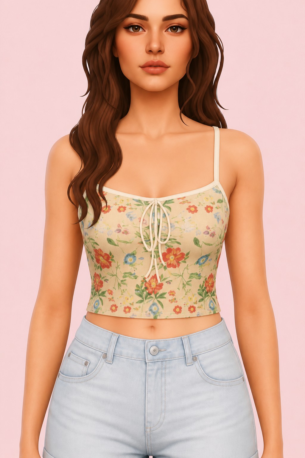 Redouté top custom content (CC) for Sims 4 by miikocc