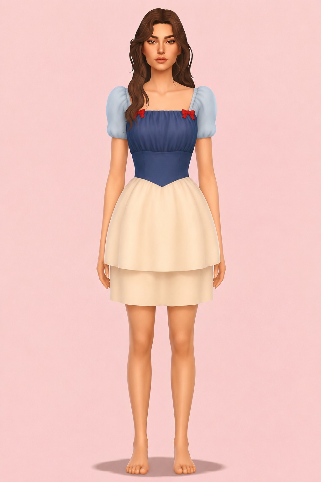 Snow White dress custom content (CC) for Sims 4 by miikocc