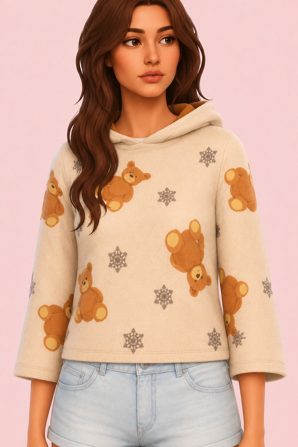 Wool hoodie for children custom content (CC) for Sims 4 by miikocc