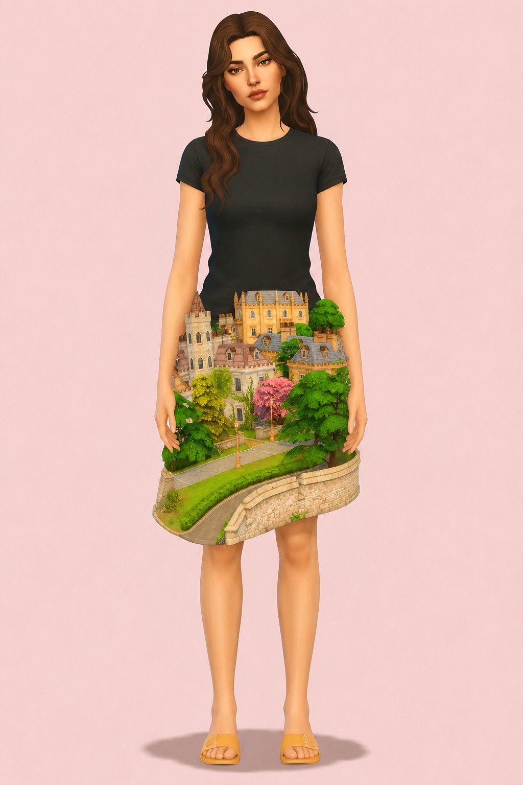 Pastel World Basegame Street custom content (CC) for Sims 4 by miikocc