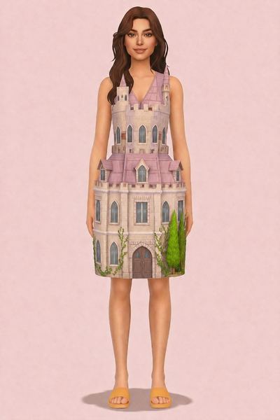 Pastel World Get Famous Architecture custom content (CC) for Sims 4 by miikocc
