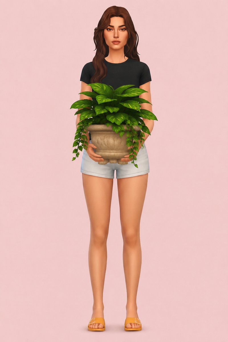Pastel World Cottage Living Plants custom content (CC) for Sims 4 by miikocc