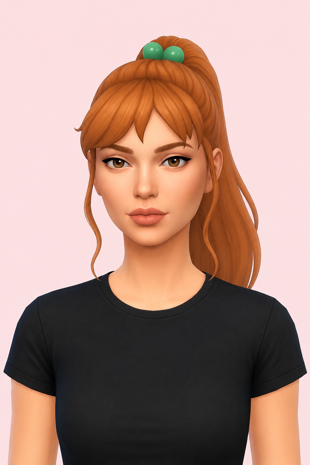 Makoto hair custom content (CC) for Sims 4 by miikocc