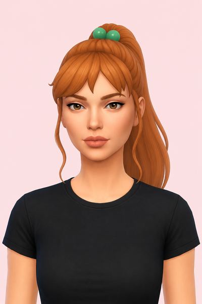 Makoto hair custom content (CC) for Sims 4 by miikocc
