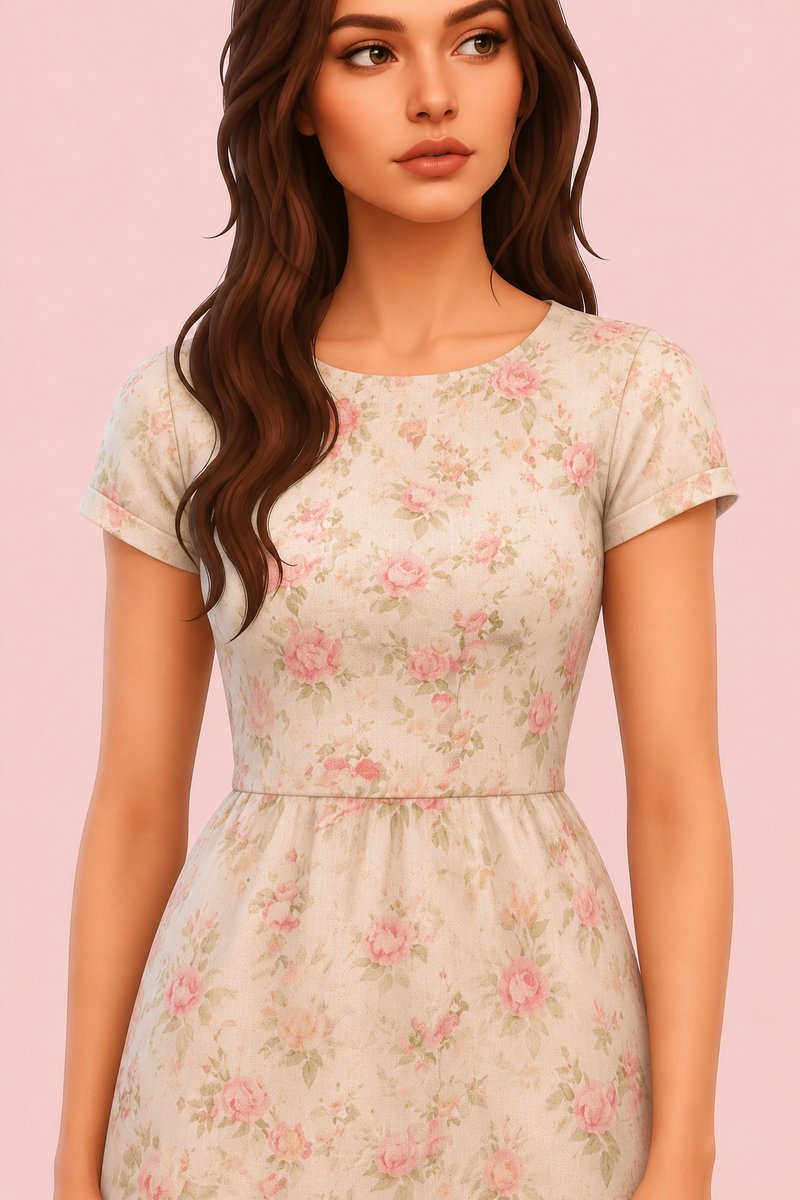 T-shirt dress custom content (CC) for Sims 4 by miikocc