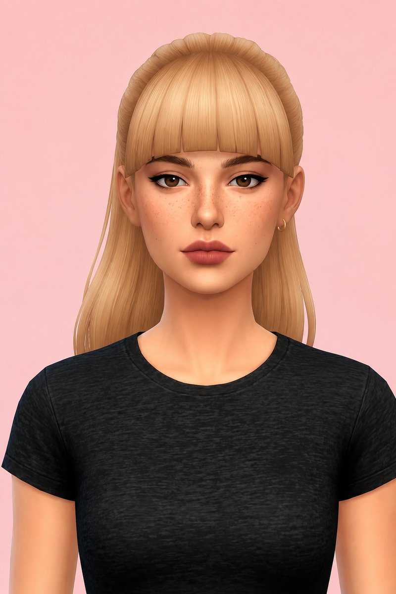 Tyra hair custom content (CC) for Sims 4 by miikocc