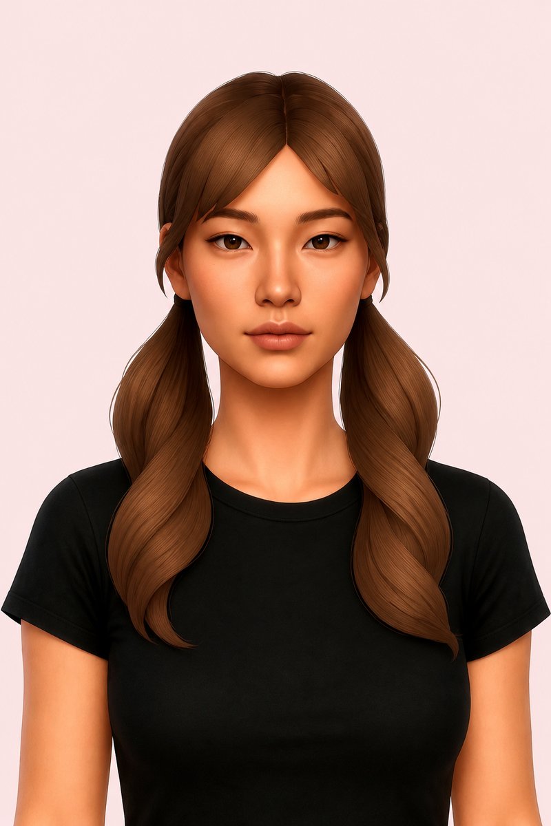 Suki hair custom content (CC) for Sims 4 by miikocc