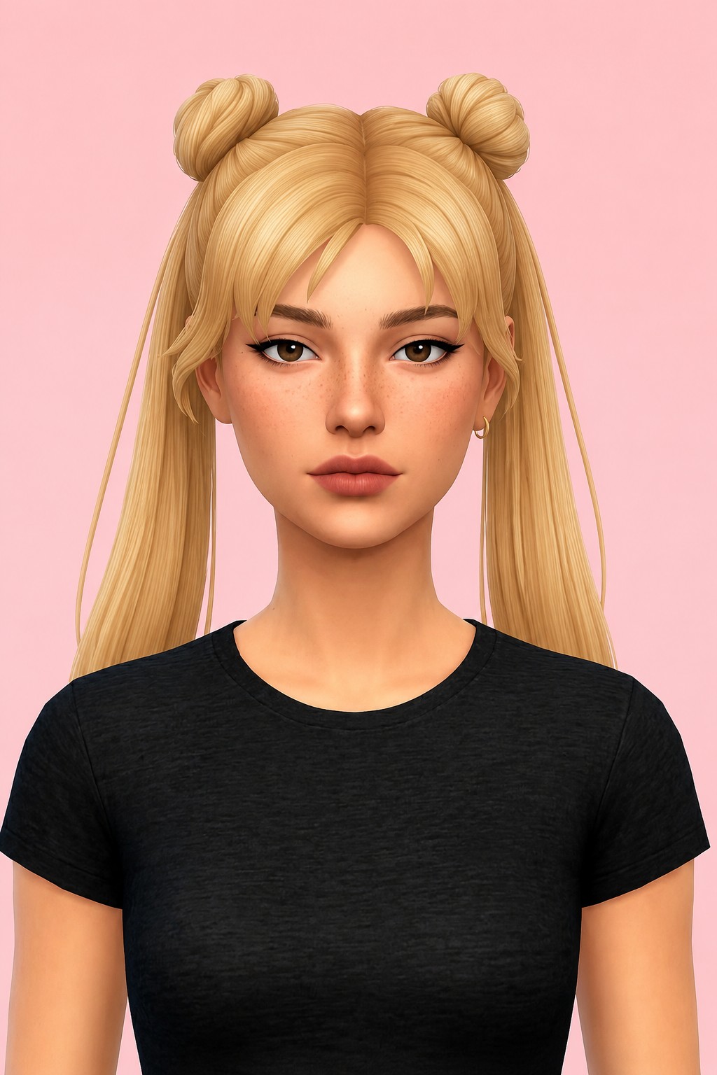 Usagi hair custom content (CC) for Sims 4 by miikocc