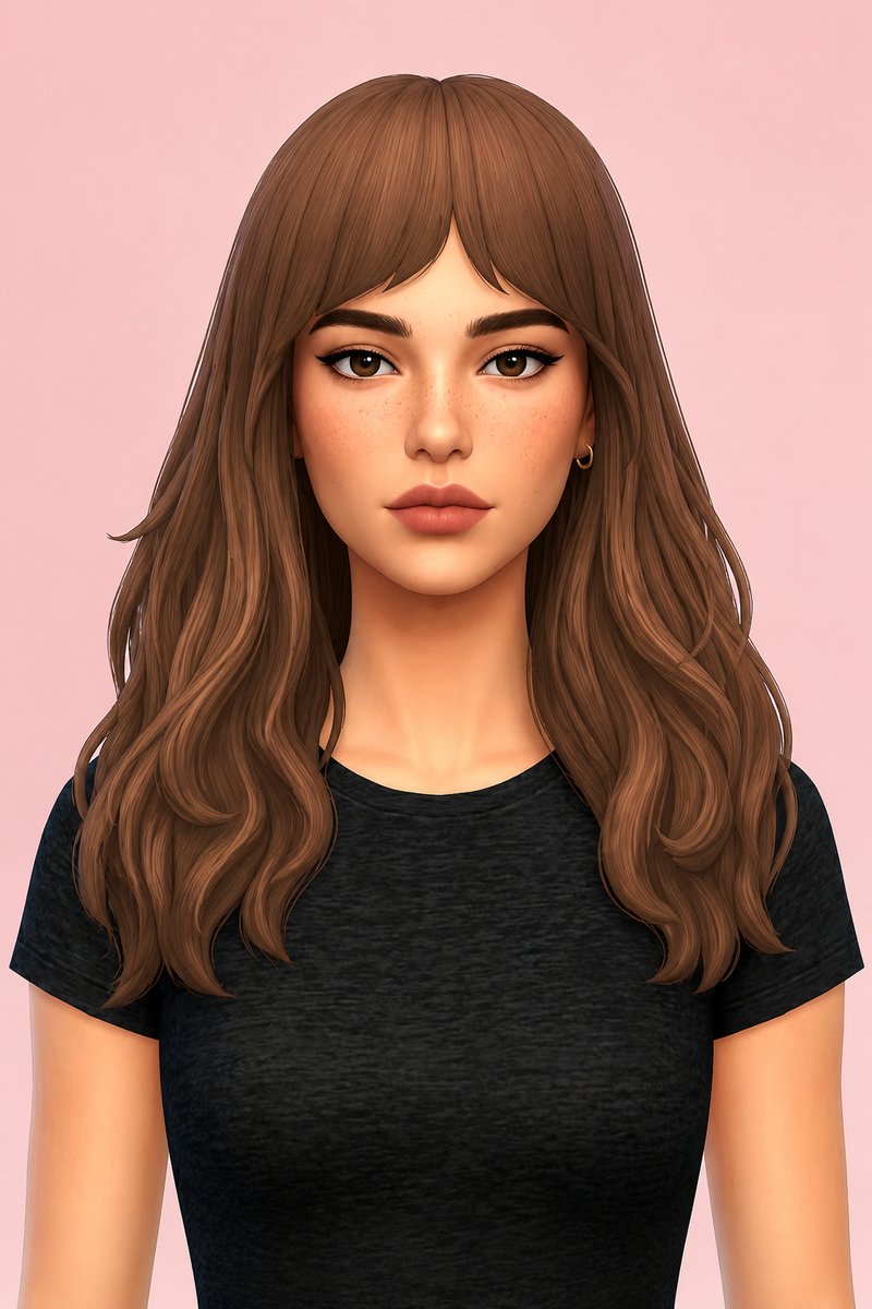 Romane Hair custom content (CC) for Sims 4 by miikocc