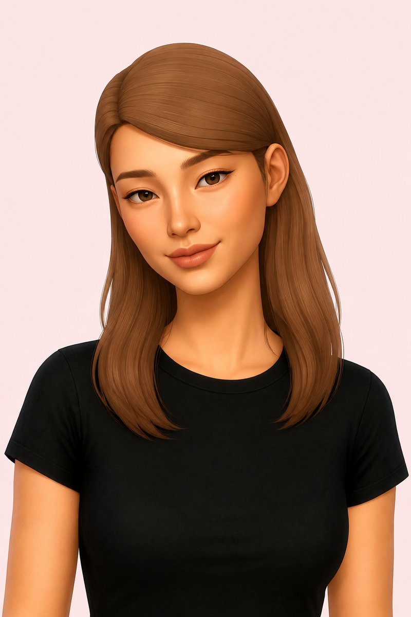 Charlotte hair custom content (CC) for Sims 4 by miikocc