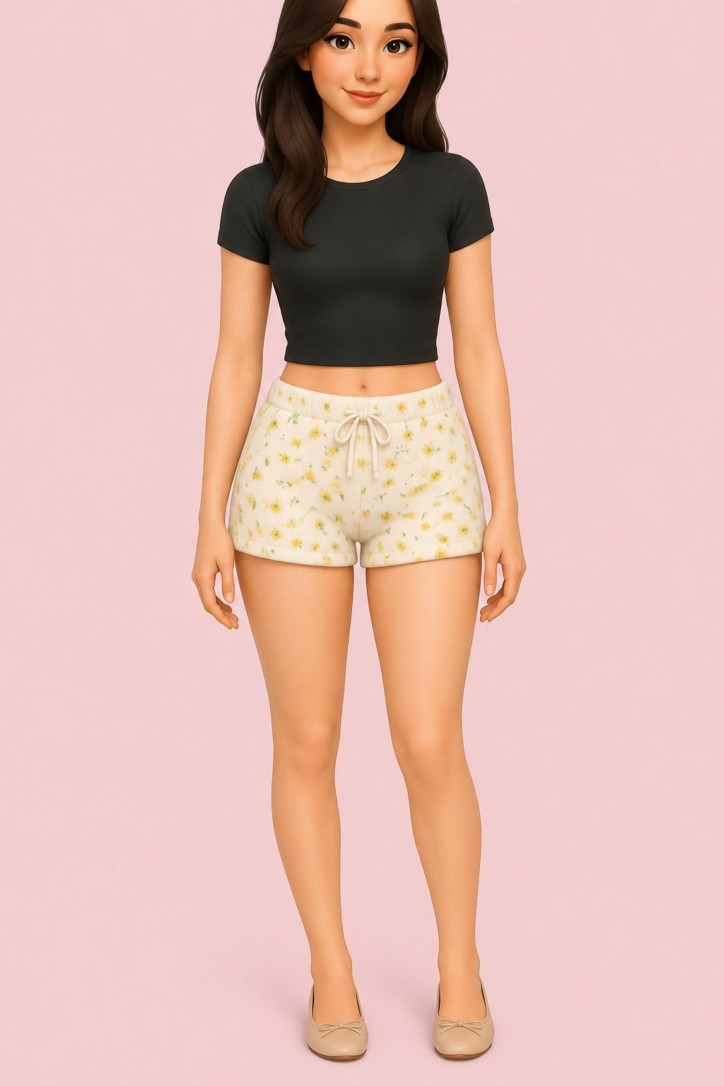 Fleece Two Piece Set Shorts custom content (CC) for Sims 4 by miikocc