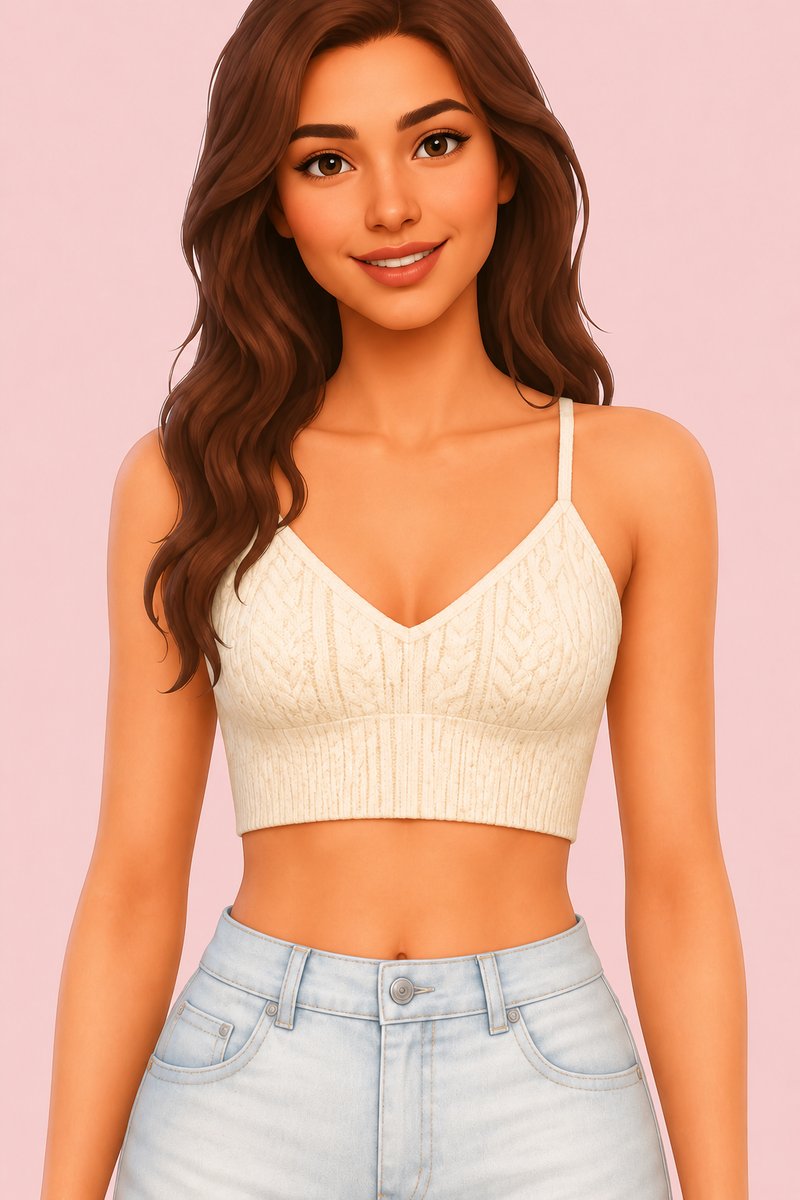 Knit Two Piece Set Top custom content (CC) for Sims 4 by miikocc