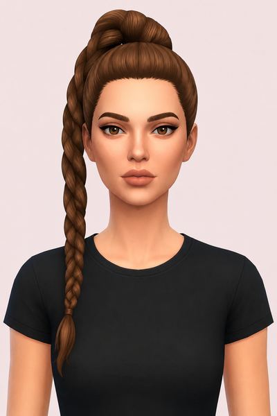 Gigi hair custom content (CC) for Sims 4 by miikocc