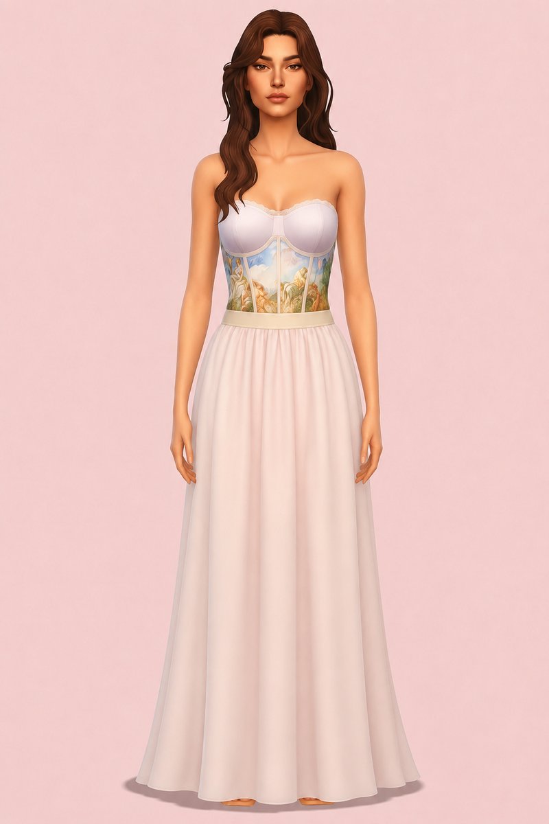 WIP_The Renaissance Dress custom content (CC) for Sims 4 by miikocc