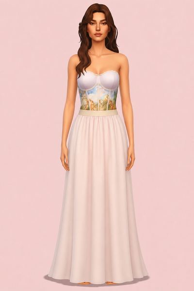 WIP_The Renaissance Dress custom content (CC) for Sims 4 by miikocc