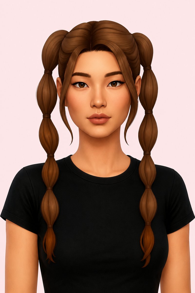 Fiona hair custom content (CC) for Sims 4 by miikocc