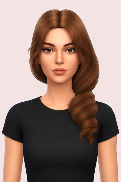 Bella hair custom content (CC) for Sims 4 by miikocc