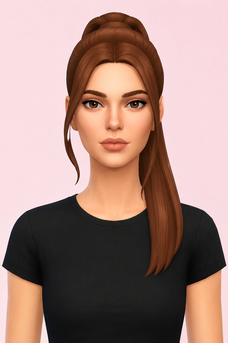 Lucy hair custom content (CC) for Sims 4 by miikocc