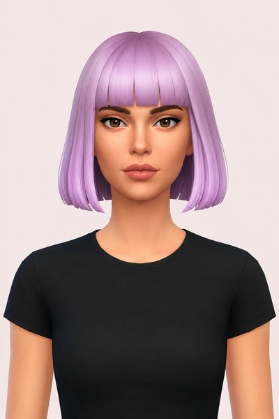 Hotaru hair custom content (CC) for Sims 4 by miikocc