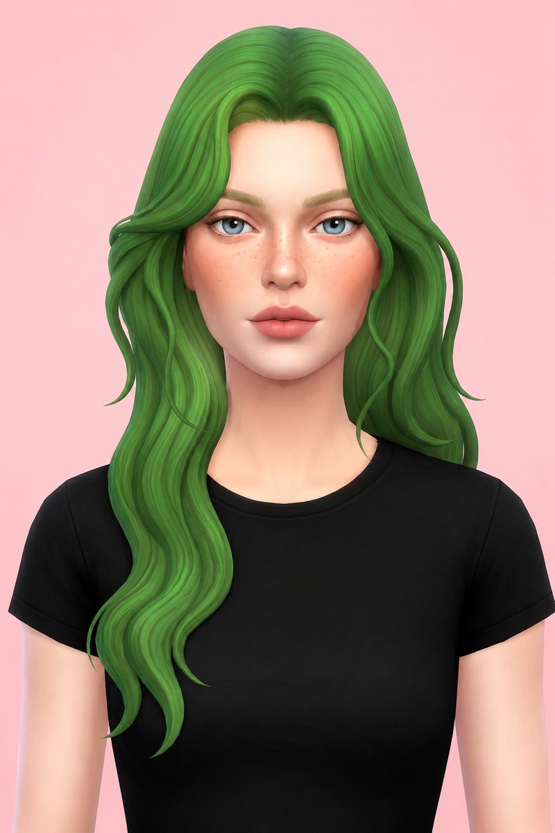 Michiru hair custom content (CC) for Sims 4 by miikocc