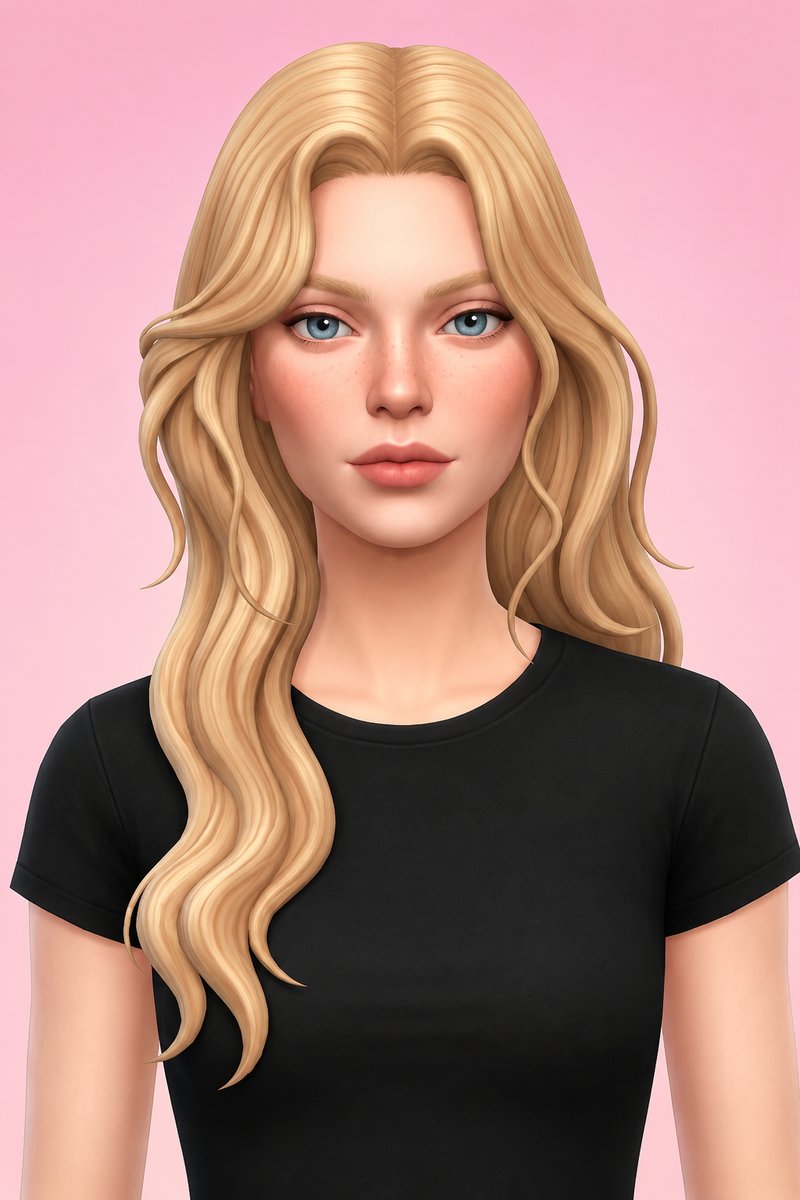 Rei hair custom content (CC) for Sims 4 by miikocc