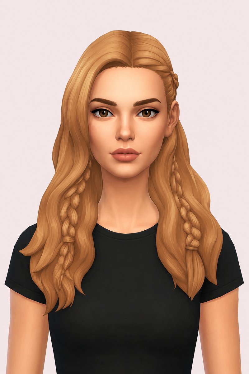 WIP: Aura hair custom content (CC) for Sims 4 by miikocc