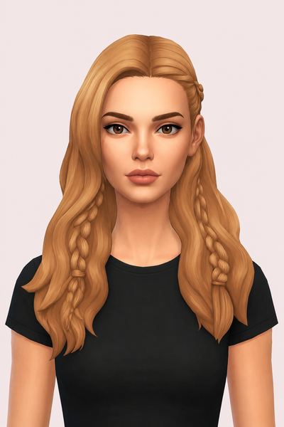 WIP: Aura hair custom content (CC) for Sims 4 by miikocc