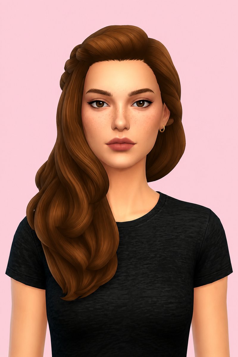 Flora hair custom content (CC) for Sims 4 by miikocc