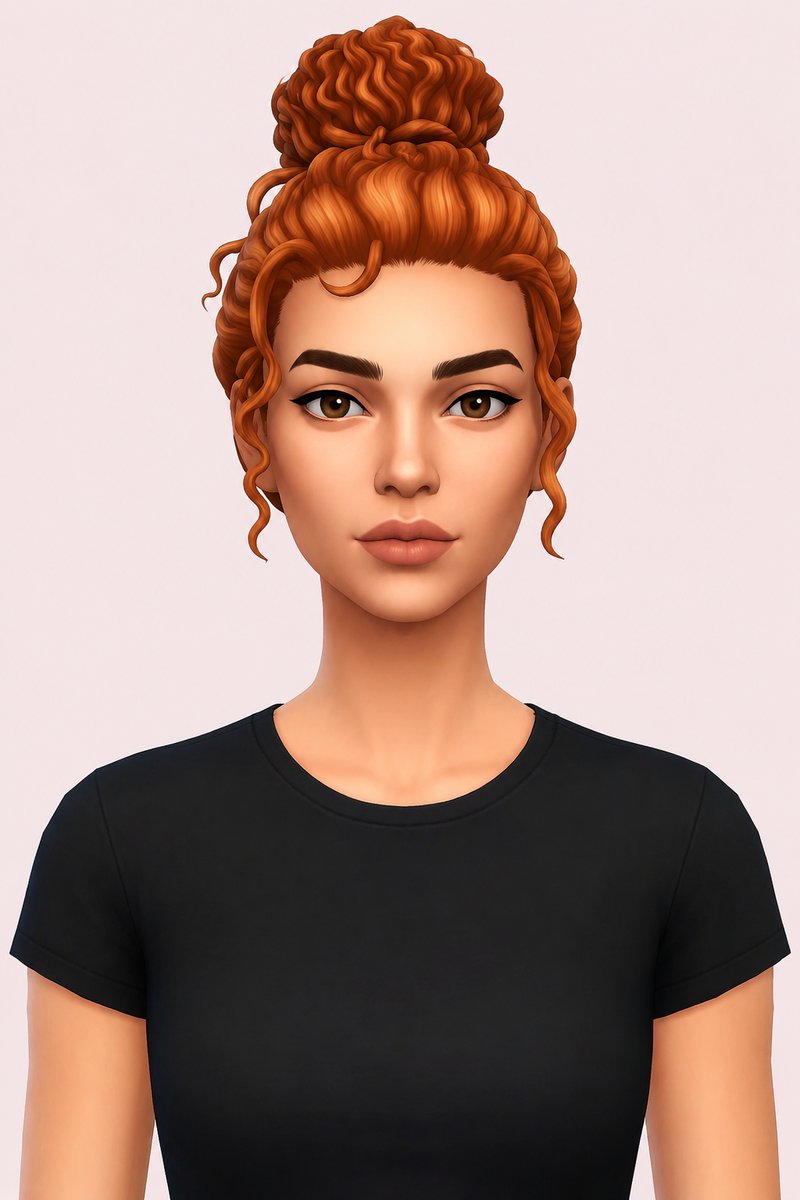 Maja hair custom content (CC) for Sims 4 by miikocc
