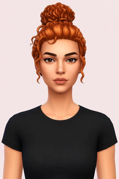 Maja hair custom content (CC) for Sims 4 by miikocc